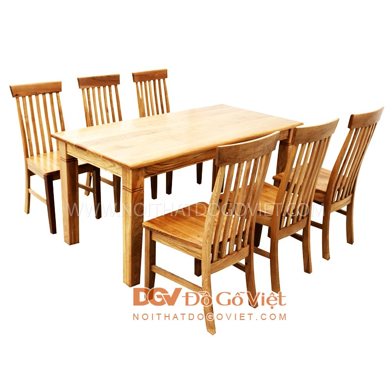 Bàn Ghế Ăn Gỗ Sồi Tự Nhiên Đẹp Giá Rẻ