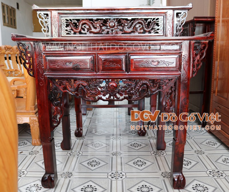 Bàn Thờ 2 Tầng Gỗ Cẩm Thị 1m27