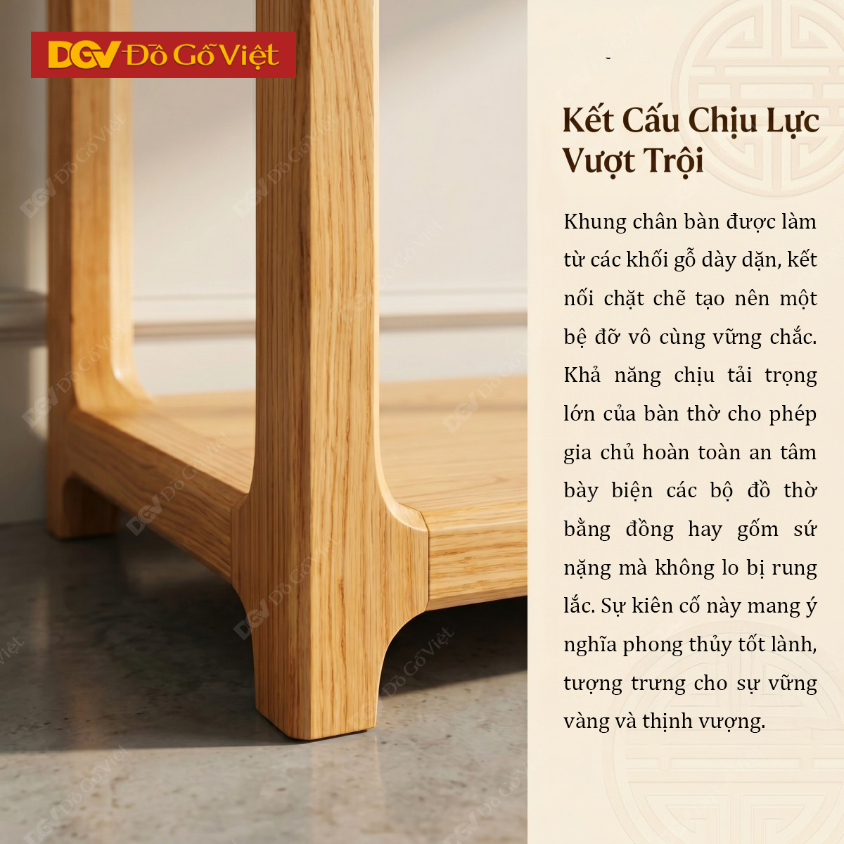 Bàn Thờ Gia Tiên Gỗ Sồi Hai Ngăn Kéo Kèm Đợt Dưới  Lưu Trữ