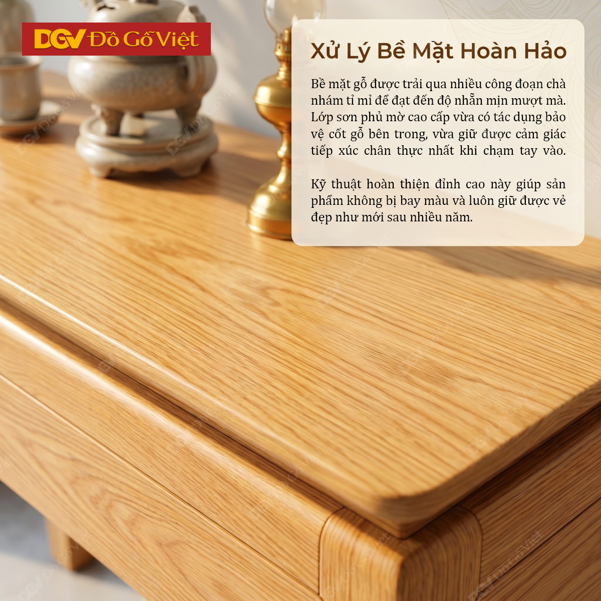 Bàn Thờ Tối Giản Hiện Đại Sồi Mỹ Thiết Kế Ngăn Kéo Rộng Rãi