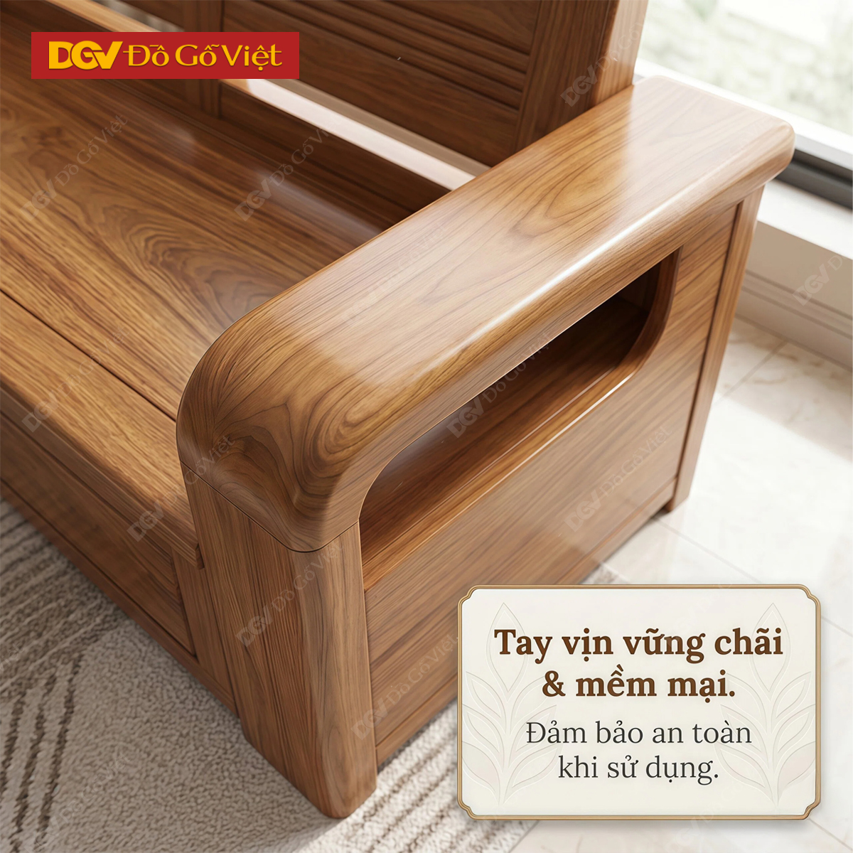 Bộ Sofa Góc Gỗ Gõ Đỏ Pachy Tay Cong Bo Góc Mới Đẹp 2026