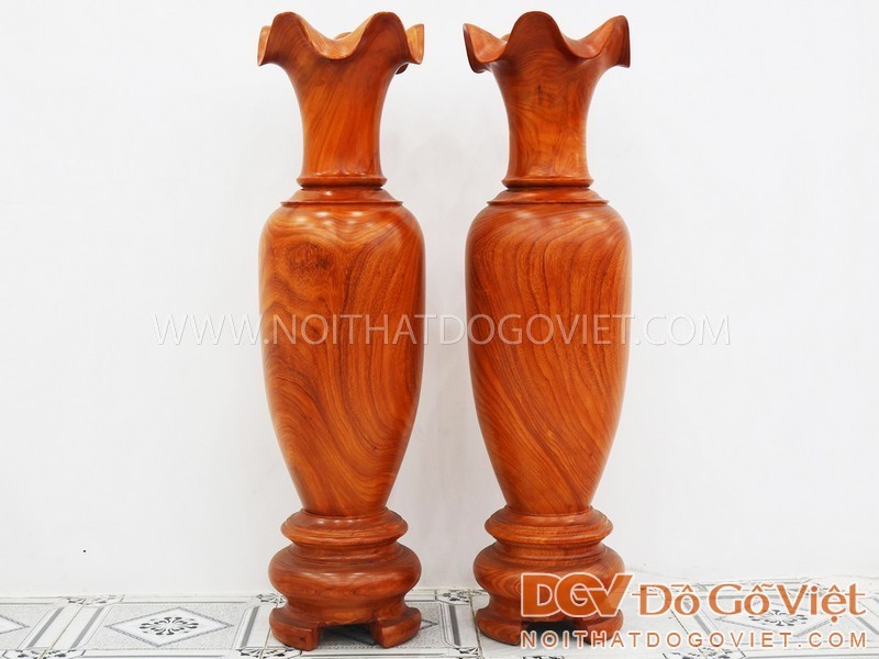 Cặp Lục Bình Gỗ Hương Cao 1m2