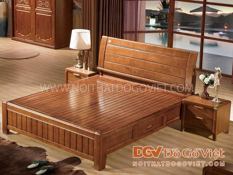 Những mẫu giường ngủ gỗ căm xe đẹp cho phòng ngủ hiện đại và sang trọng