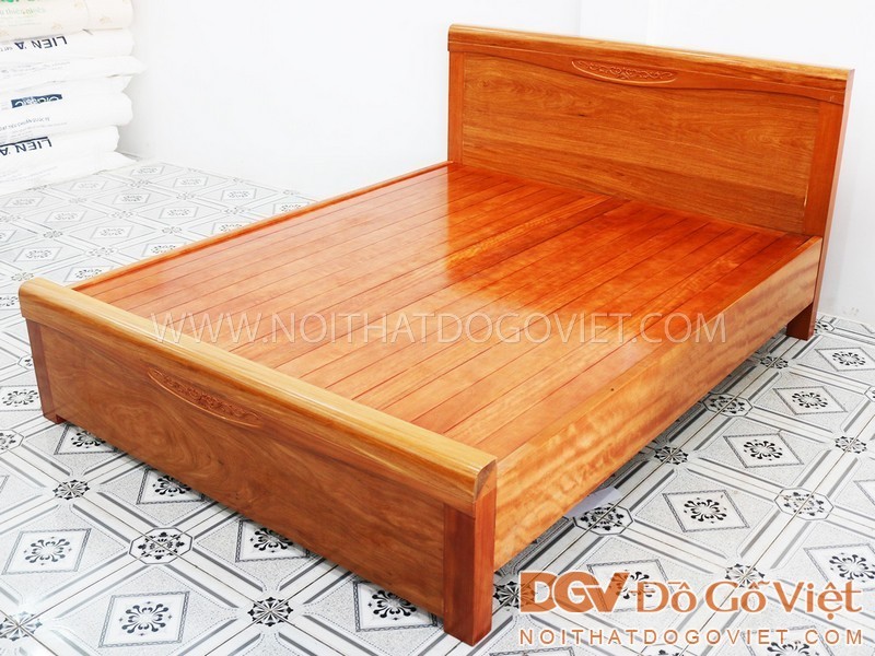 Giường Ngủ Gỗ Đinh Hương Bầu Vạt Phảng