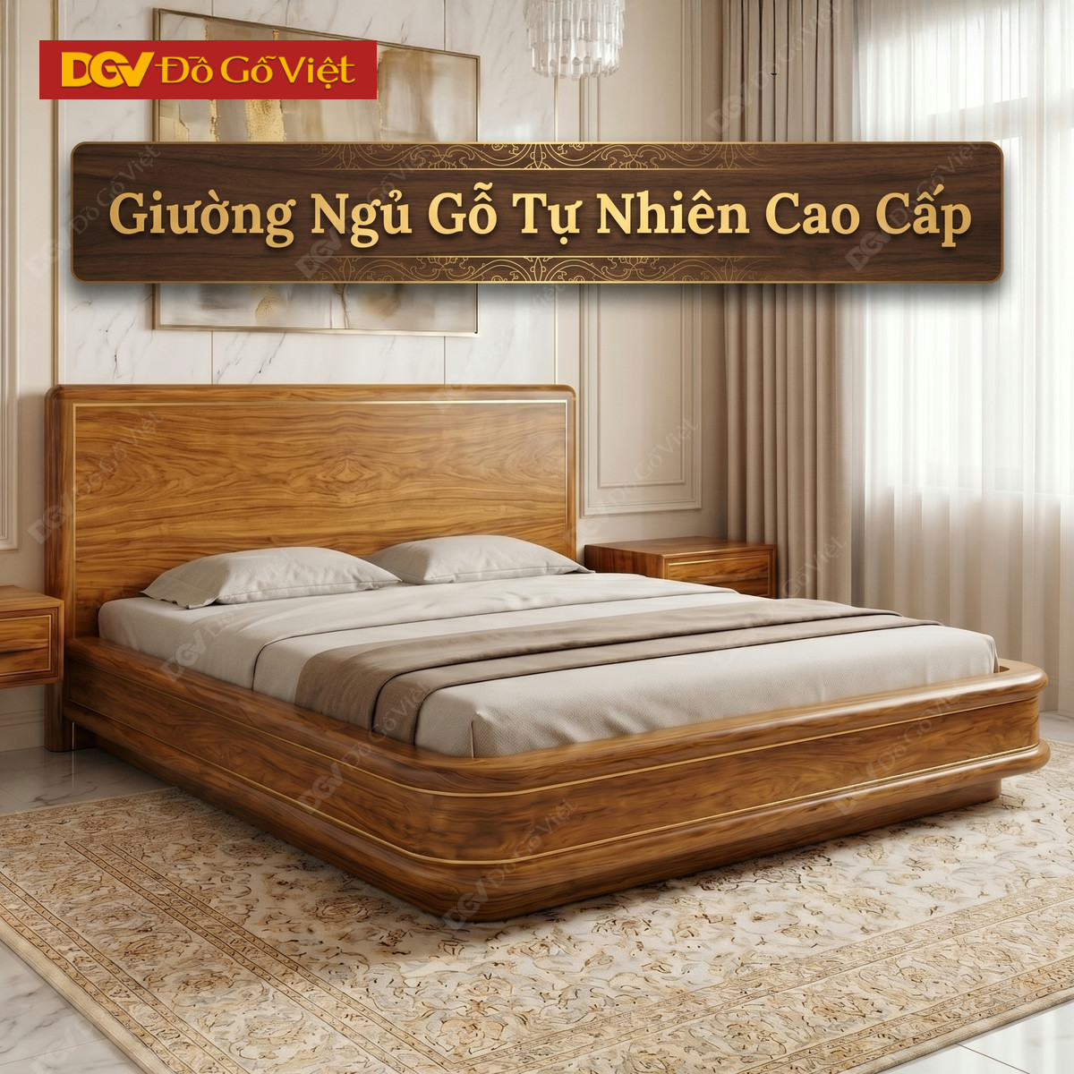 Giường Ngủ Gỗ Lim Dáng Thấp Giấu Chân Hiện Đại Mới Giá Rẻ