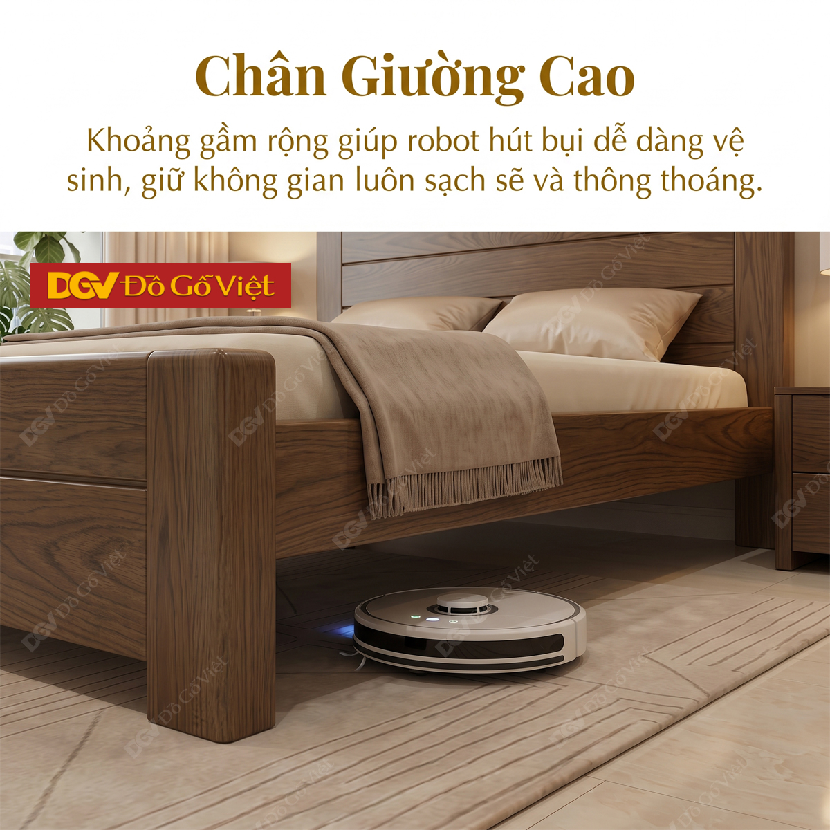 Giường Ngủ Gỗ Sồi Mỹ Kẻ Rãnh Hiện Đại Đẹp Giá Siêu Rẻ