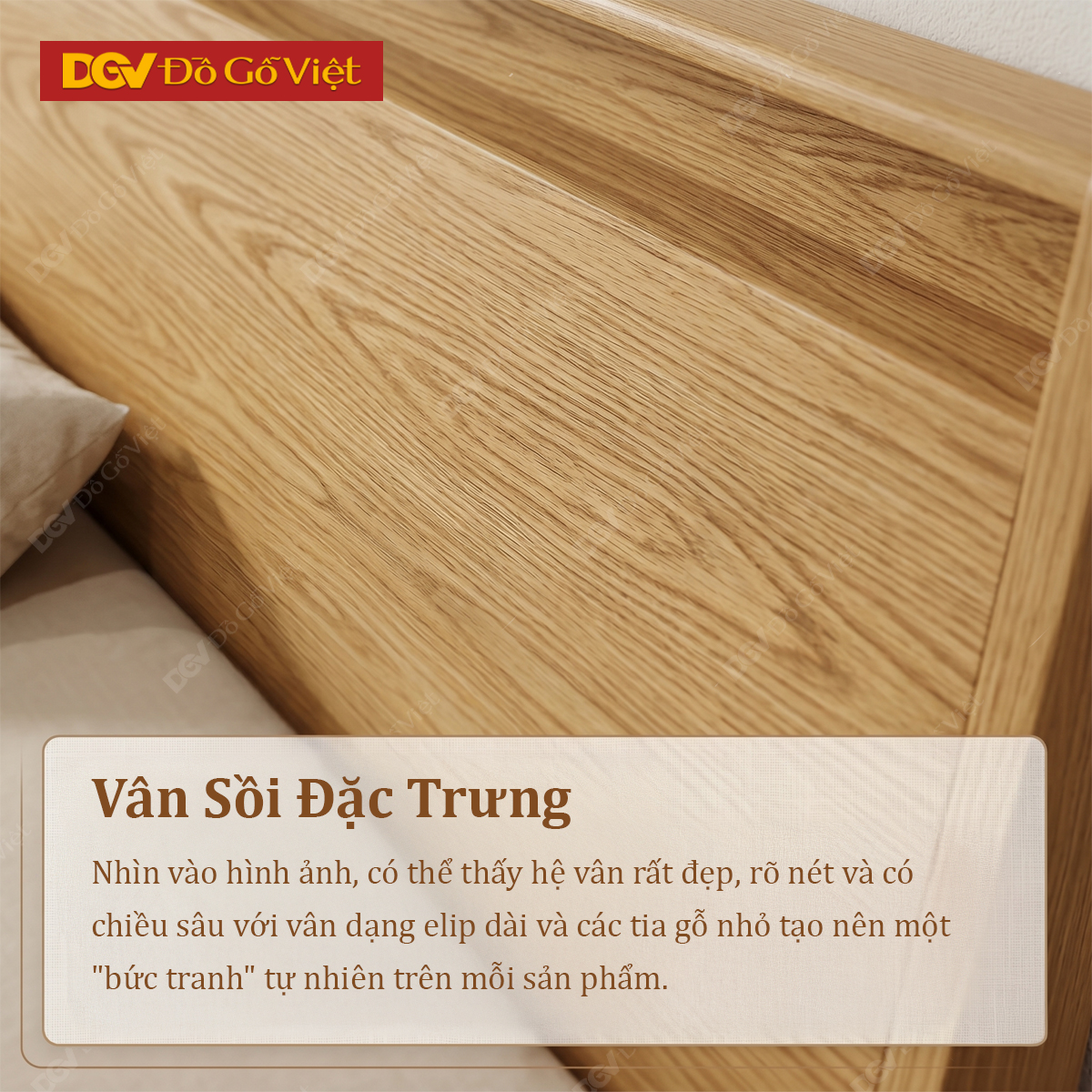 Giường Ngủ Gỗ Tự Nhiên Vân Sồi Chân Cao Có Kệ Đẹp Giá Rẻ 2026