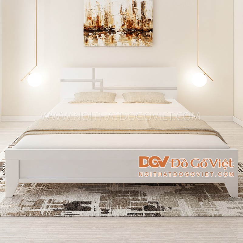 Giường Ngủ MDF Đầu Vuông Màu Trắng.jpg