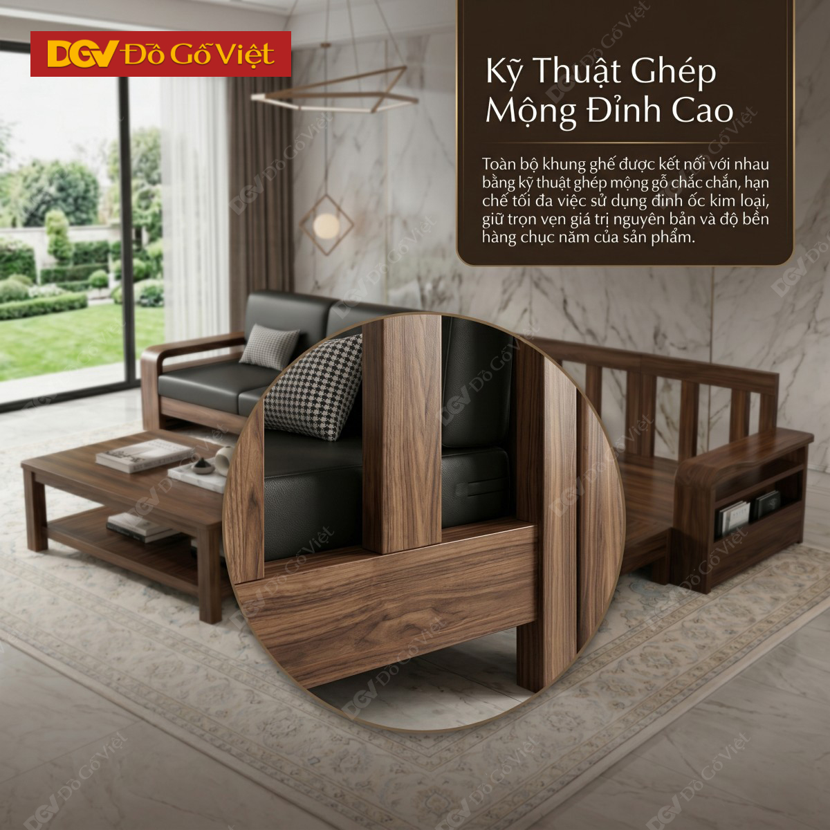 Mẫu Bàn Ghế Gỗ Óc Chó Tay Hộp Lưu Trữ Lưng Nan Thoáng Khí