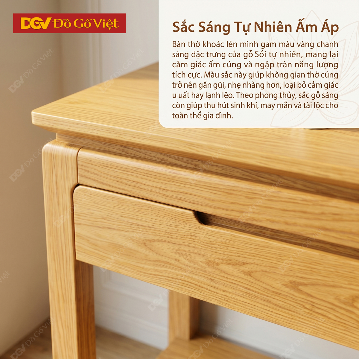 Mẫu Bàn Thờ Đứng Sồi Mỹ Chân Móng Ngựa Tích Hợp Đợt Lưu Trữ