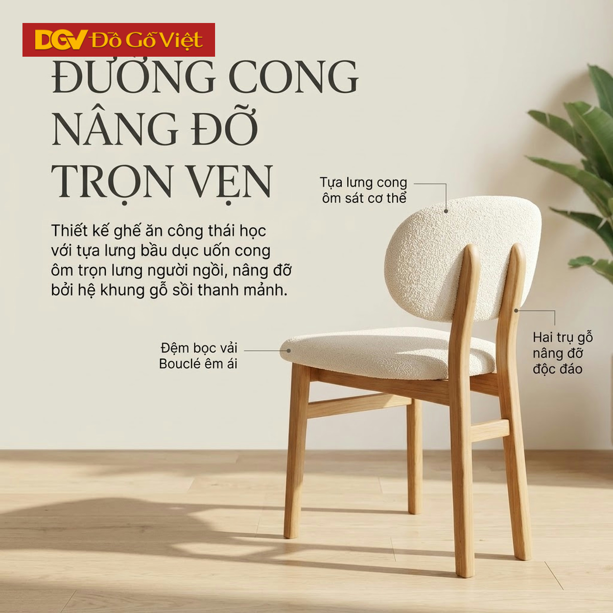 Mẫu Bộ Bàn Ăn Gỗ Sồi Mỹ 100% Ghế Bọc Nệm Cao Cấp Mềm Mại