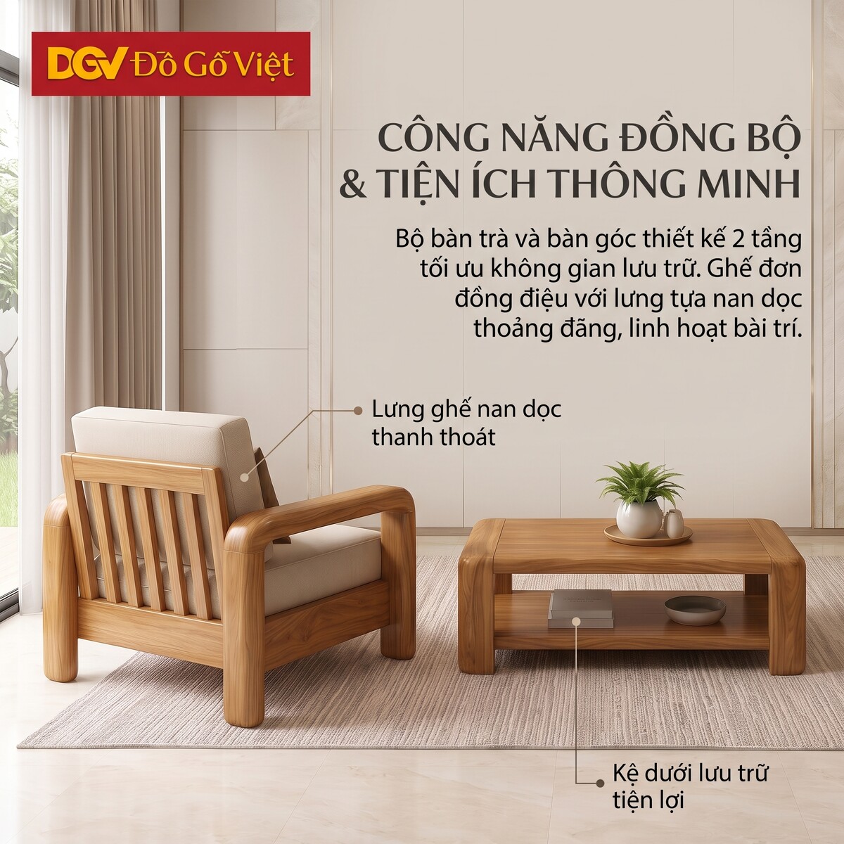 Mẫu Sofa Đối Phòng Khách Gõ Đỏ Tự Nhiên Hiện Đại Sang Trọng