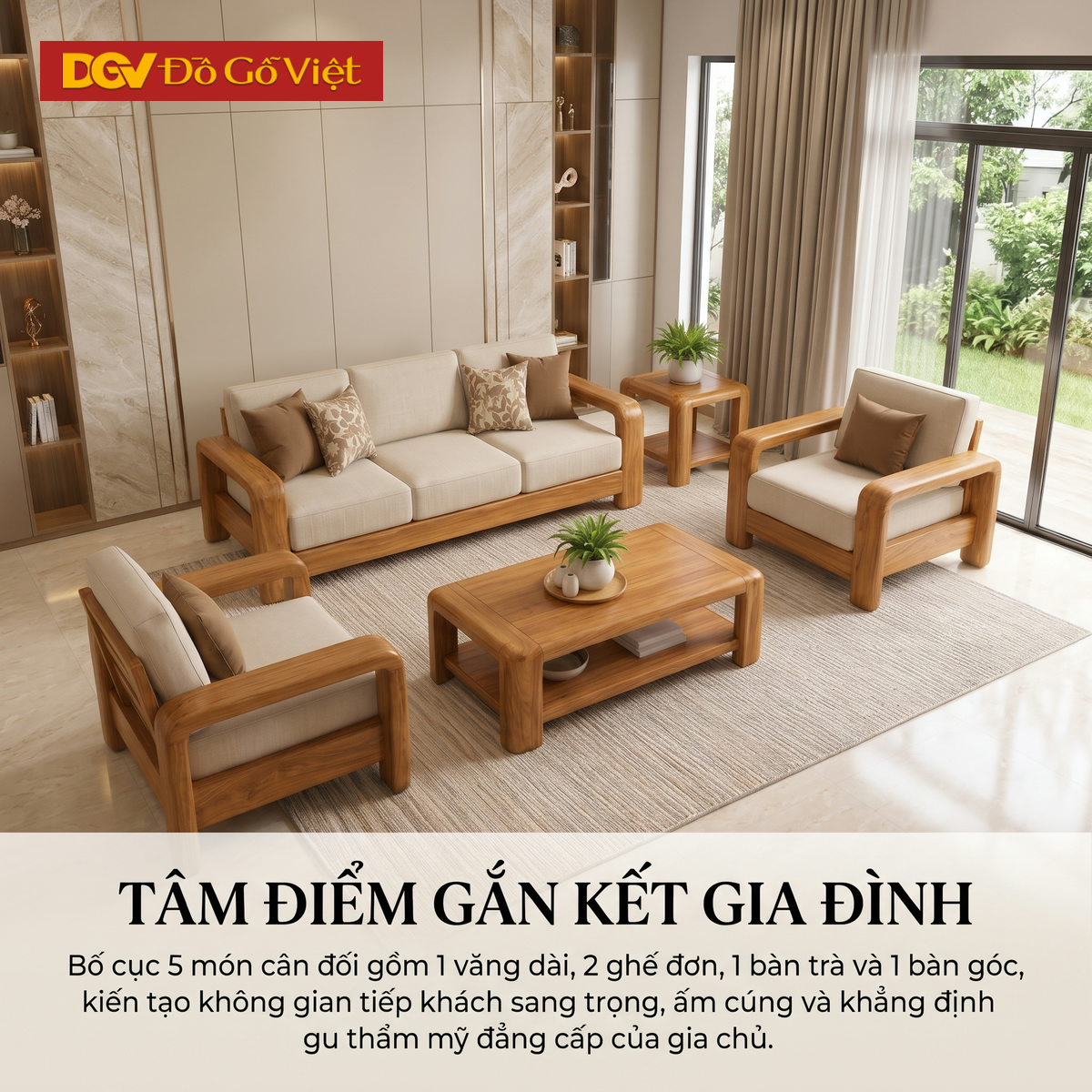 Mẫu Sofa Đối Phòng Khách Gõ Đỏ Tự Nhiên Hiện Đại Sang Trọng