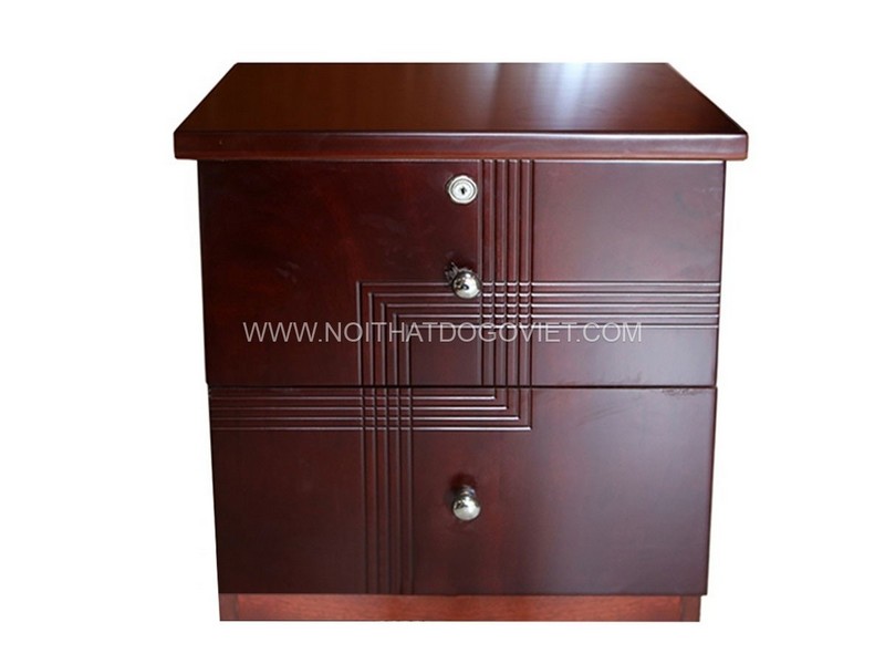 Tủ Kê Đầu Giường Đẹp Gỗ MDF Màu Nâu Cánh Gián Sang Trọng