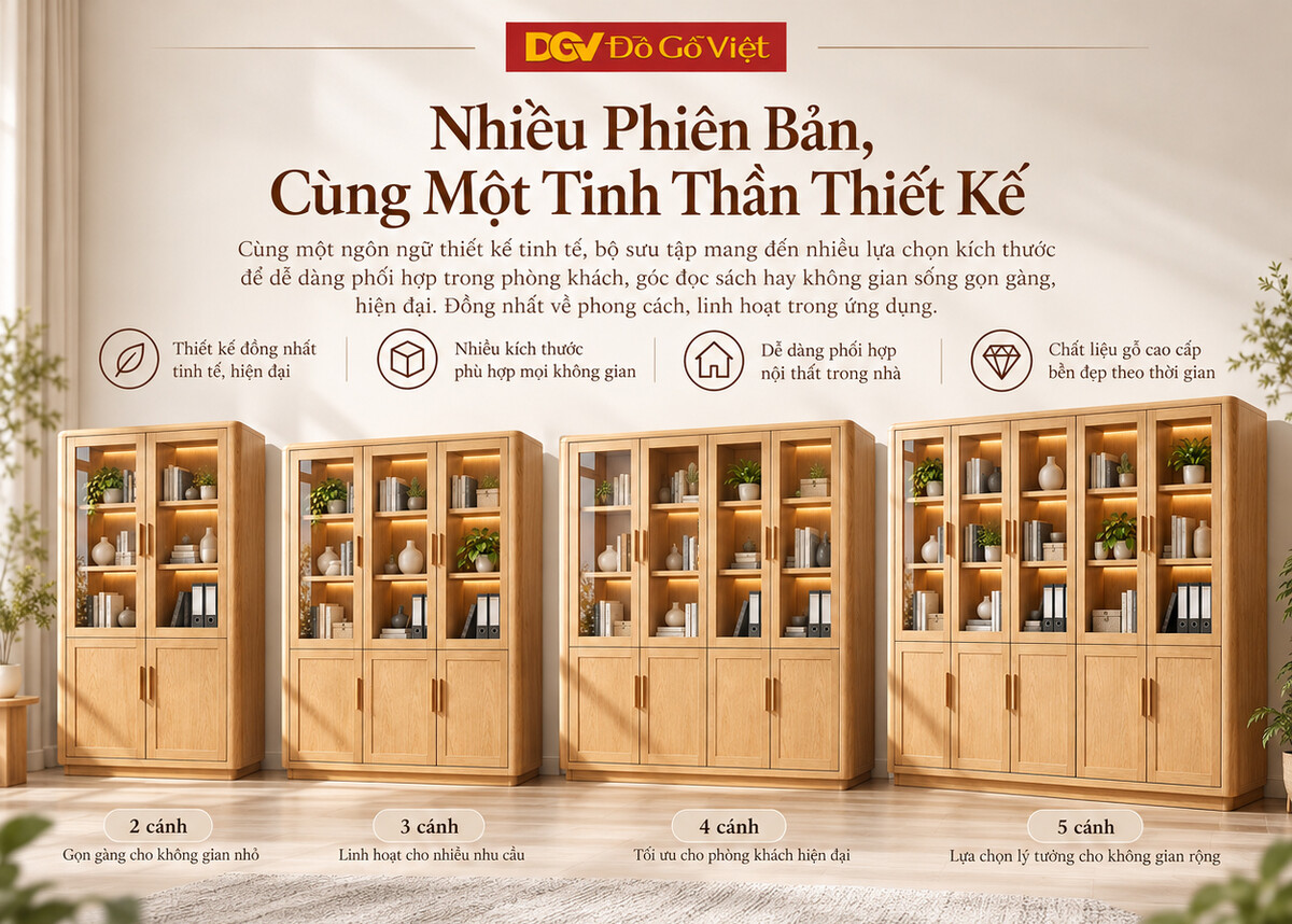 Tủ Lưu Trữ Hồ Sơ Soft Body Gỗ Sồi Mỹ Hiện Đại Phối Cánh Kính