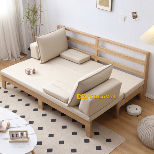 Bàn Ghế Sofa Gỗ 1 Văng Dành Cho Phòng Khách Nhỏ