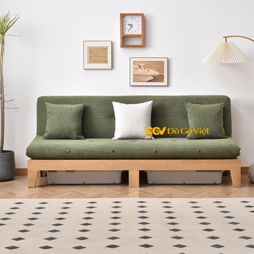 Bàn Ghế Sofa Gỗ 1 Văng Dành Cho Phòng Khách Nhỏ