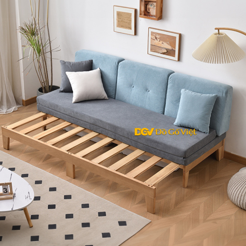 Bàn Ghế Sofa Gỗ 1 Văng Dành Cho Phòng Khách Nhỏ