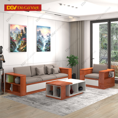 Bàn Ghế Sofa Phòng Khách Màu Xoan Đào Kiểu Dáng Hiện Đại