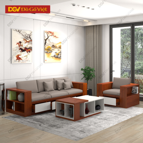 Bàn Sofa Gỗ Công Nghiệp Bộ 3 Món Cho Phòng Khách Chung Cư