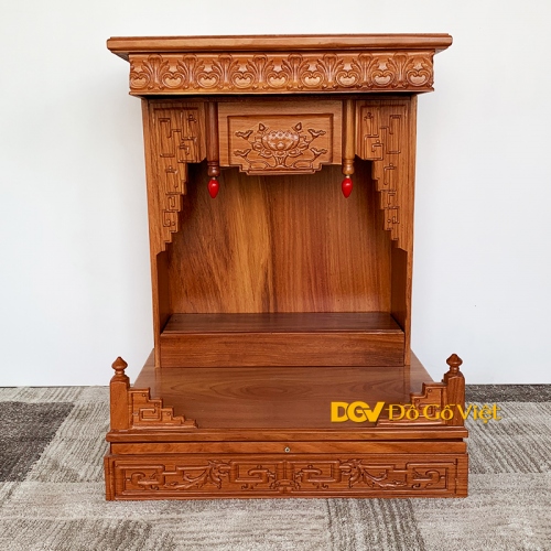 Mẫu bàn thờ thần tài ông địa gỗ Gõ Đỏ BTT-5022 - Bàn Thờ Nhất Tâm