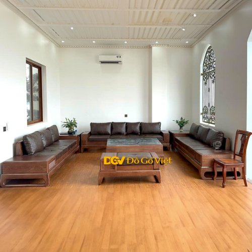 Bộ Sofa 3 Băng Lớn Cho Phòng Khách Rộng Chân Khuyết Đẹp