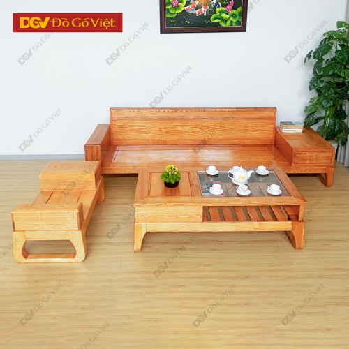 Bộ Sofa Chân Hươu Gỗ Sồi Nga 1 Văng Đẹp Cho Phòng Khách Nhỏ