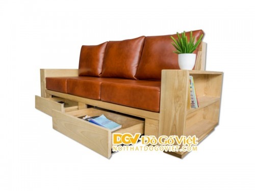 Bộ Sofa Mini Nhỏ Gỗ Sồi Tự Nhiên Giá Rẻ Tận Gốc Xưởng -20%