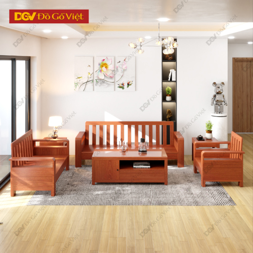 Bộ Sofa Phòng Khách Màu Xoan Đào Tự Nhiên Đẹp Giá Rẻ