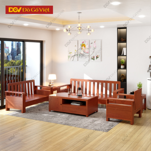 Bộ Sofa Phòng Khách Màu Xoan Đào Tự Nhiên Đẹp Giá Rẻ