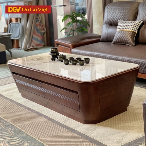 Bộ Sofa Sồi Nga Màu Óc Chó Sang Trọng Cho Phòng Khách Rộng