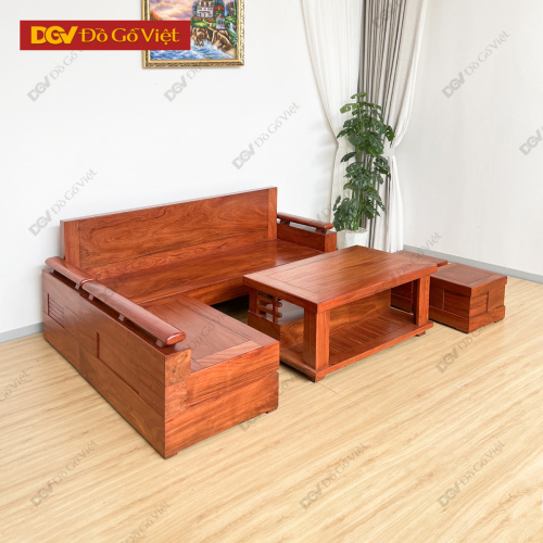 Bộ Sofa Tay Trứng Góc L Gỗ Hương Đá Vân Đẹp Giá Tốt