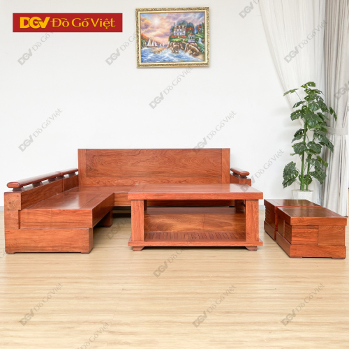 Bộ Sofa Tay Trứng Góc L Gỗ Hương Đá Vân Đẹp Giá Tốt