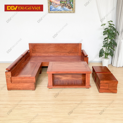 Bộ Sofa Tay Trứng Góc L Gỗ Hương Đá Vân Đẹp Giá Tốt