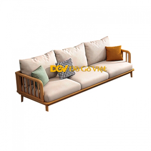 Ghế Băng Dài Sofa Bệt Kết Hợp Bàn Trà Gỗ Gõ Đỏ Hiện Đại