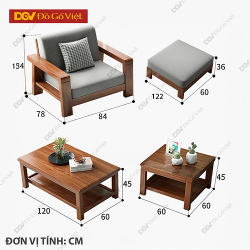 Ghế Sofa Văng Hiện Đại Gỗ Căm Xe Khung Nan Mẫu Mới Đẹp