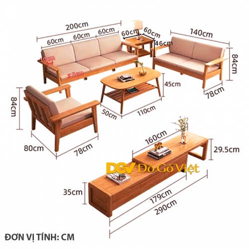 Ghế Sofa Văng Kèm Bàn Trà Gỗ Gõ Đỏ Kiểu Nhật Đẹp Rẻ