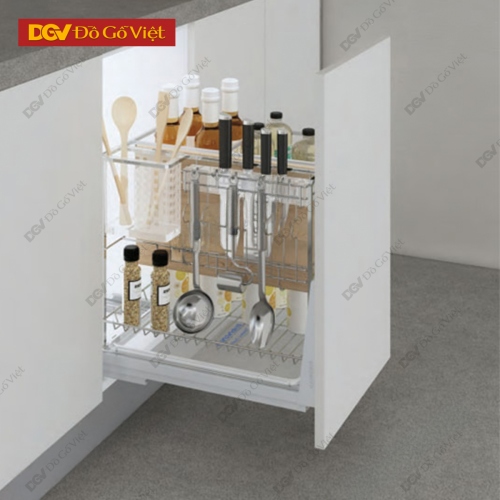 Giá Gia Vị Inox Nan Vuông Ray Giảm Chấn Eurogold ERO20