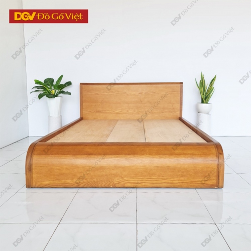 Giường Ngủ Gỗ Sồi Mỹ Hiện Đại Thiết Kế Đuôi Cong Đẹp Giá Rẻ