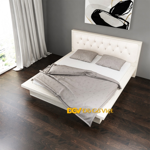 Giường ngủ kiểu Nhật MFC kem bọc nệm hiện đại đẹp giá rẻ mới - Nệm: Sản phẩm giường ngủ kiểu Nhật MFC kem bọc nệm hứa hẹn sẽ đưa bạn đến với một giấc ngủ êm đềm và thoải mái. Với khung giường được làm từ gỗ MFC chắc chắn cùng lớp nệm bọc cao cấp, sản phẩm mang đến không gian nghỉ ngơi hoàn hảo và thư giãn cho bạn sau những giờ làm việc căng thẳng.
