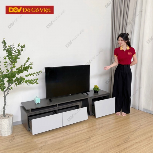 Kệ Để Tivi Hiện Đại Thay Đổi Kích Thước Gỗ MDF Màu Xám Đẹp