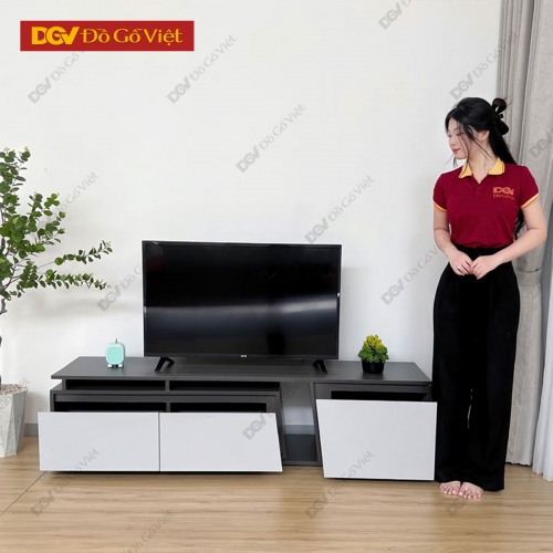 Kệ Để Tivi Hiện Đại Thay Đổi Kích Thước Gỗ MDF Màu Xám Đẹp