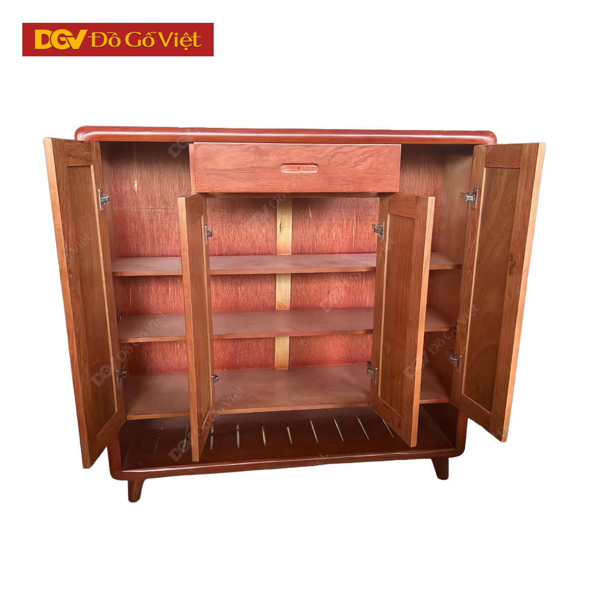 Tủ Giày Gỗ Hương Đá Cánh Pano Hiện Đại Mẫu Mới 2025