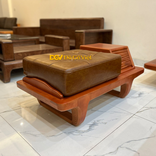 Mẫu Ghế Sofa Gỗ Sồi Nga 1 Văng Lớn Cho Phòng Khách Nhà Phố