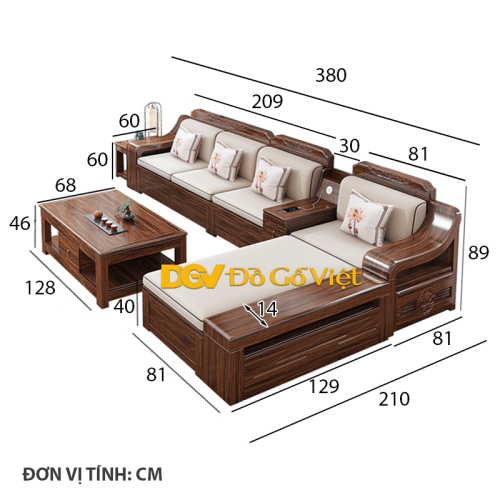 Mẫu Sofa Gỗ Đẹp Phong Cách Đơn Giản Hiện Đại Dành Cho Căn Hộ