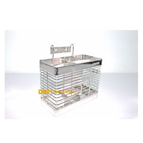 Ống Đũa Vuông 2 Ngăn Chất Liệu Inox 304 Cao Cấp Bền Đẹp