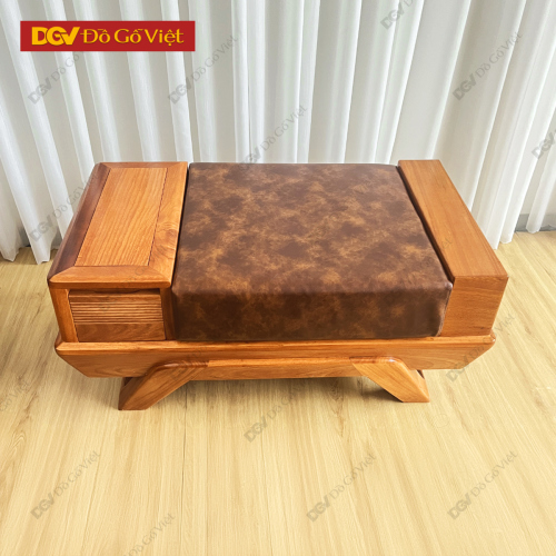 Sofa 2 Văng Gỗ Gõ Đỏ Chân Thuyền Sang Trọng Cho Phòng Khách