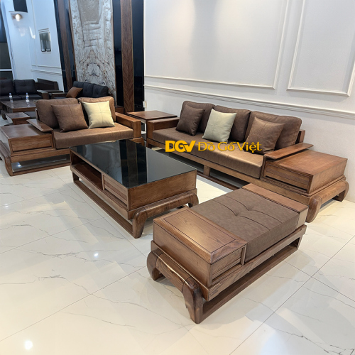 Sofa Gỗ Sồi Nga Mẫu Đùi Gà Phong Cách Hiện Đại Đẹp