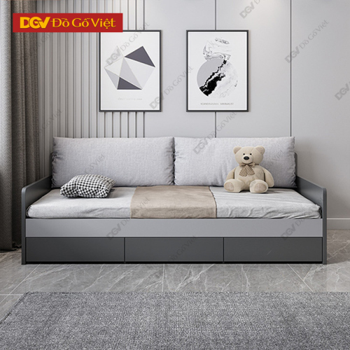 Sofa Kéo Thành Giường Ngủ Tiện Lợi Gỗ MDF Màu Xám Mẫu Mới Đẹp