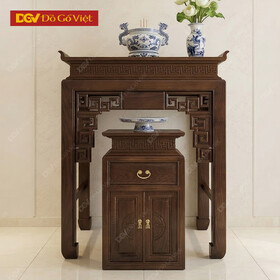 Án Gian Thờ 1 Tầng Cặp 2 Chiếc Chạm Họa Văn Đẹp Tinh Tế